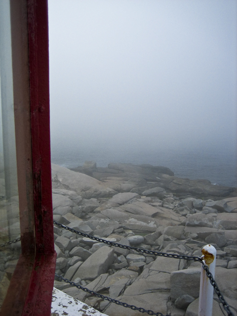 View from lighthouse top, Peggy's Cove, NS