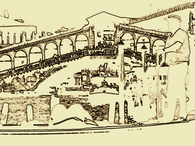 Gondolier etching